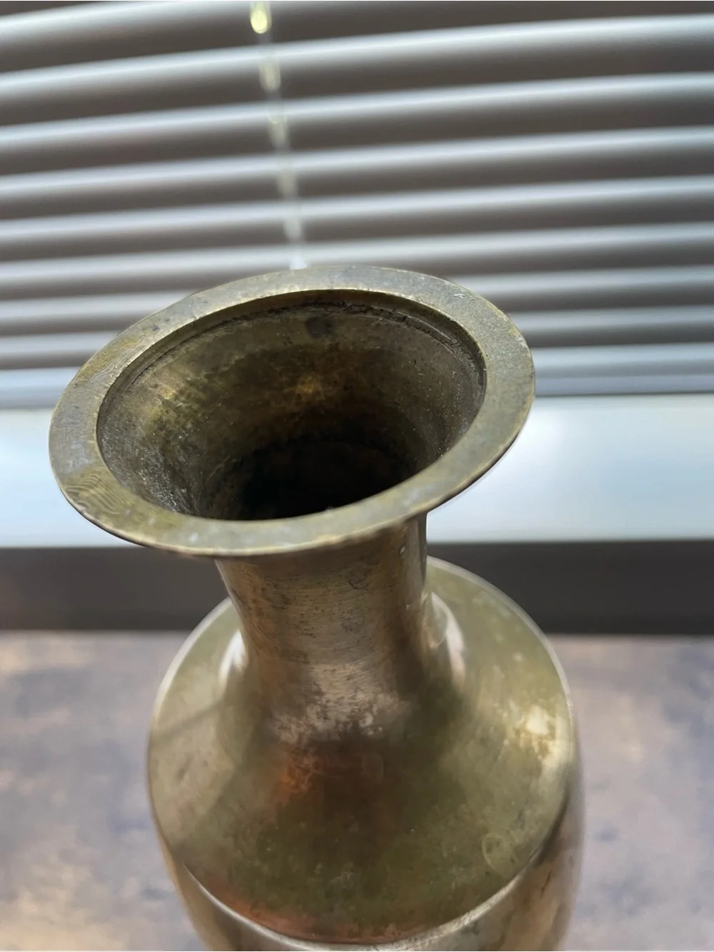 Vintage Gold-Tone Brass Vase